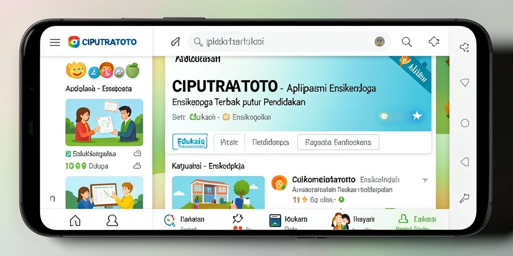 Antarmuka CIPUTRATOTO yang ramah pengguna dengan berbagai topik ensiklopedia.