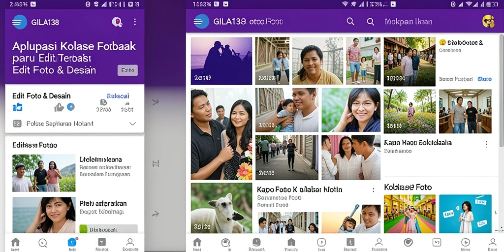 Antarmuka pengguna GILA138 yang intuitif untuk kolase foto.