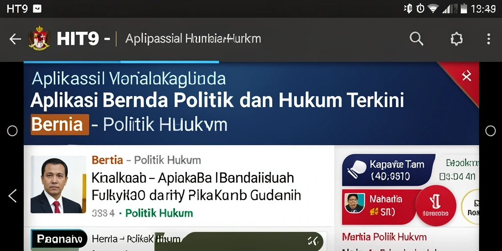 Tampilan antarmuka aplikasi HIT9 yang sederhana dan informatif.