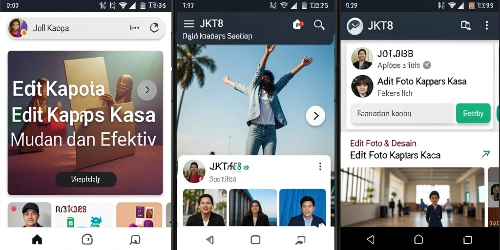 Antarmuka JKT8 menampilkan efek kertas kaca yang menakjubkan.