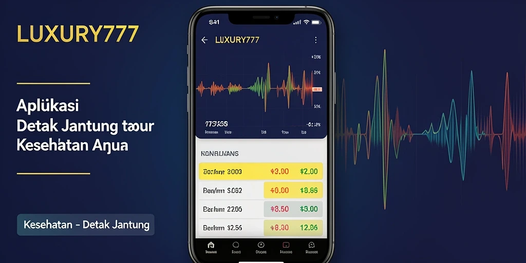 Screenshot antarmuka LUXURY777 menampilkan pemantauan detak jantung.