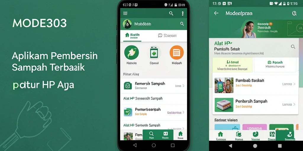 Antarmuka pengguna MODE303 yang sederhana dan efektif untuk pembersihan sampah.