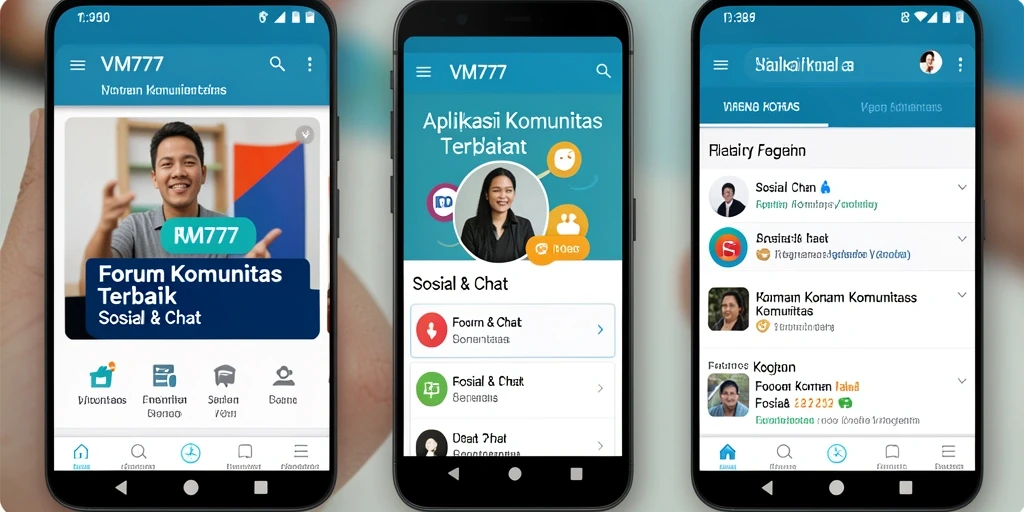 Tampilan antarmuka pengguna VM777 untuk Forum Komunitas yang interaktif.